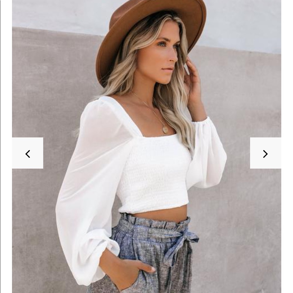 White crop top
